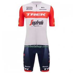 Fietskleding (Fietsshirt + Korte Koersbroek) 2023 Trek-Segafredo - Rood Wit